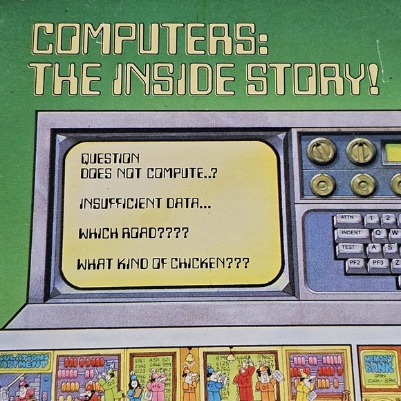 Vintage 70s SPRINGBOK COMPUTERS: INSIDE STORY 1000 PIECE PUZZLE 99.9% COMPLETE - Picture 12 of 16